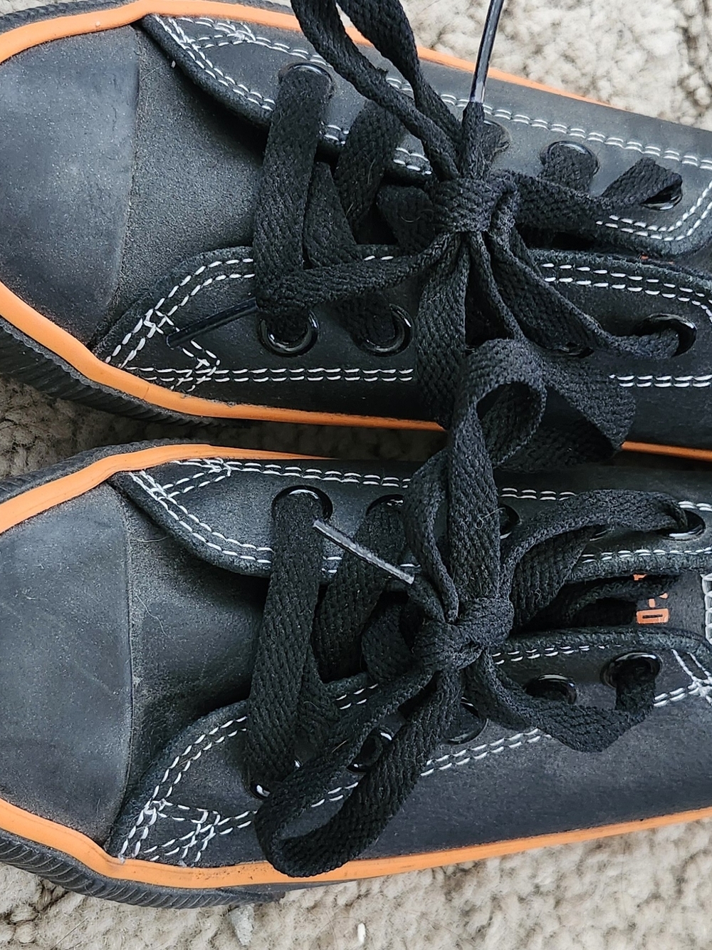 Harley-Davidson Black Sneakers with Orange Trim